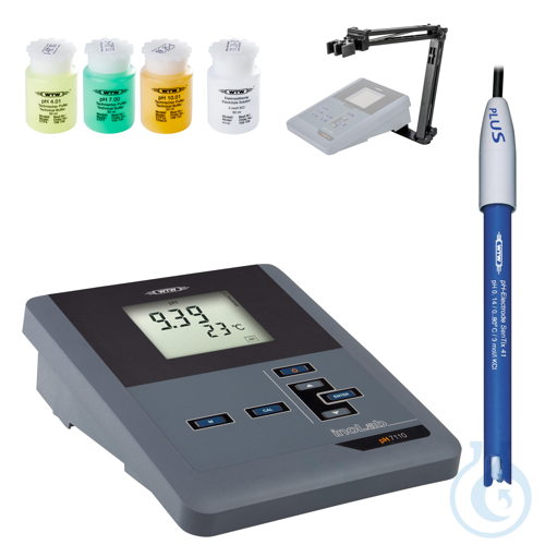 inoLab® pH 7110 SET 2, Easy-to-operate basic pH/mV benchtop meter with DIN sock
