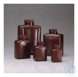 Nalgene™ Rectangular Amber HDPE Bottles