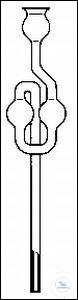 Thistle funnel, with bend and two bulbs,