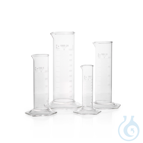 DURAN® SUPER DUTY Measuring Cylinder, low form, Class B, with hexagonal base