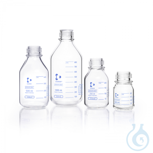 DURAN® Laboratory glass bottle GL 45, clear, pressure plus+ pressure resistant,