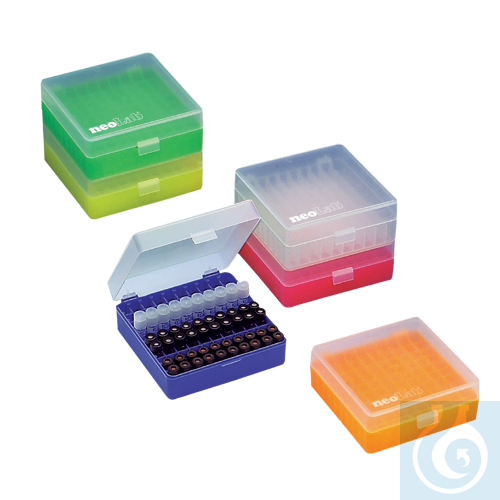 neoLabLine neoBox 100 Aufbewahrungsbox pink, PP, 10 x 10 Plätze