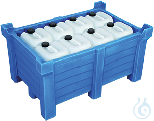 Stacking containers PE blue V=260 L, 1000x800x600