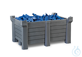 Stacking containers PE grey V=300 L, 1200x800x600