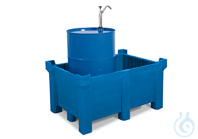 Stacking containers PE blue V=300 L, 1200x800x600