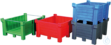 Stacking containers PE blue V=400 L, 1200x1000x600