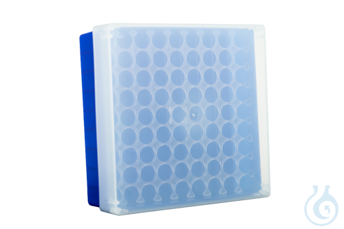neoLabLine neoBox 81 plus, Kryobox,133x133x53 mm (L x B x H), Unterteil blau, De