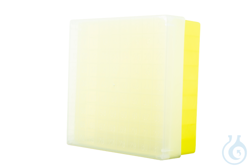neoLabLine neoBox 81 plus, Kryobox, 133x133x53 mm (L x B x H), Unterteil gelb, D