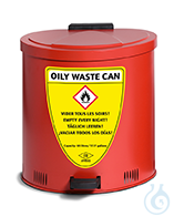 Disposal bin sh.steel lam. red V=65 L, 545x535x580
