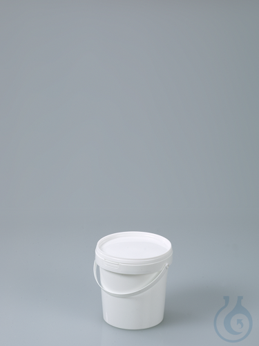 Packaging bucket, PP white, 1 l, w/ closure