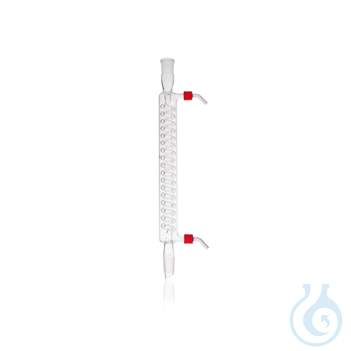 DURAN® Coil distillate condenser, 2 plastic hose connections, NS 24/29, 300 mm