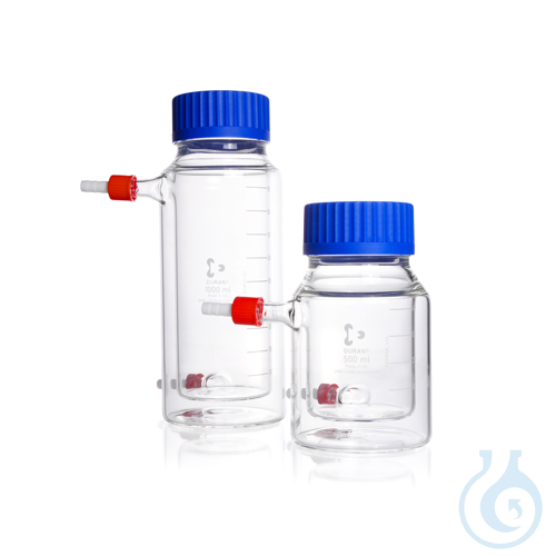DURAN® GLS 80® Laboratory Bottle, double walled (jacketed), wide mouth, clear