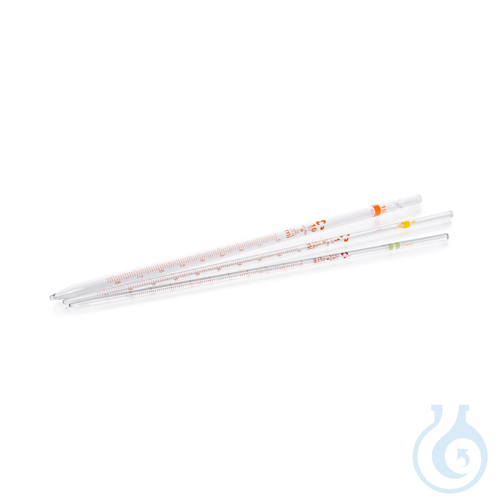Measuring Pipette, from soda-lime glass, Class B, Type 3, amber diffusion print