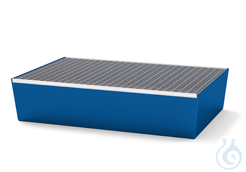 Sump pallet steel lam. blue grid galv. V=205L, 815x1236x255