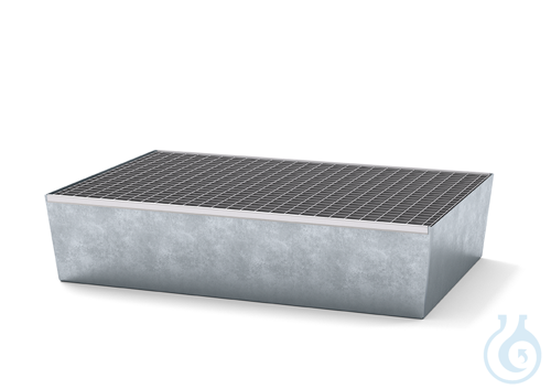 Sump pallet steel galv. grid galv. V=205L, 815x1236x255