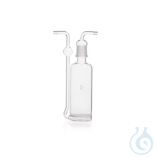 DURAN® Gas Washing Bottle, fused-in filter disc, standard ground joint and cap