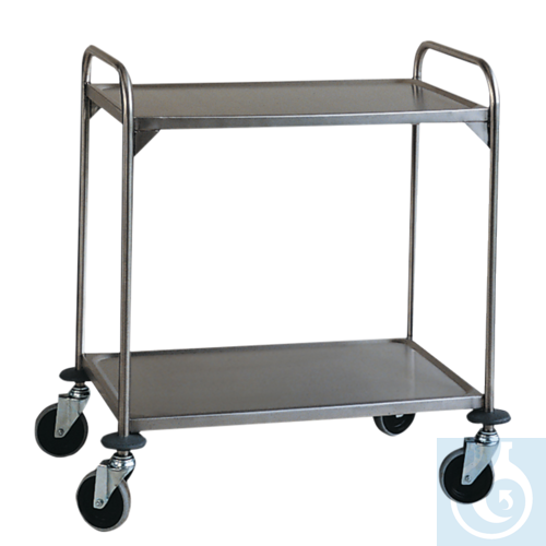 neoChoice Edelstahl-Transportwagen 2 Etagen, 94 x 50 x 92 cm