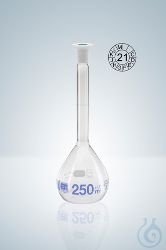 VOLUMET. FLASK A CC WN 1000 ML, POLYST. BLUE GRAD. NS29/32