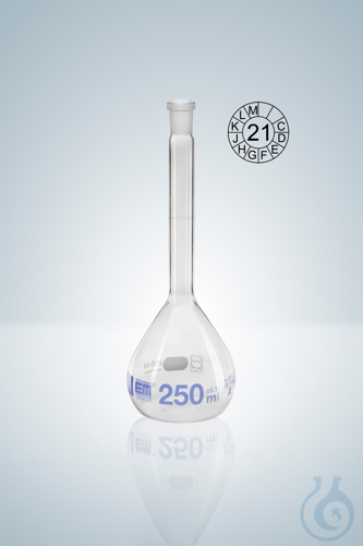 VOLUMET. FLASK A CC 10000 ML, BLUE GRADUATION NS45/40