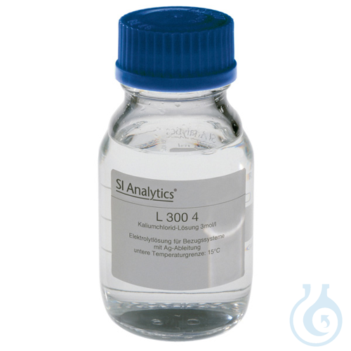 L 3004 cert, Electrolyte solution in bottles, 250 ml DURAN® bottle, potassium