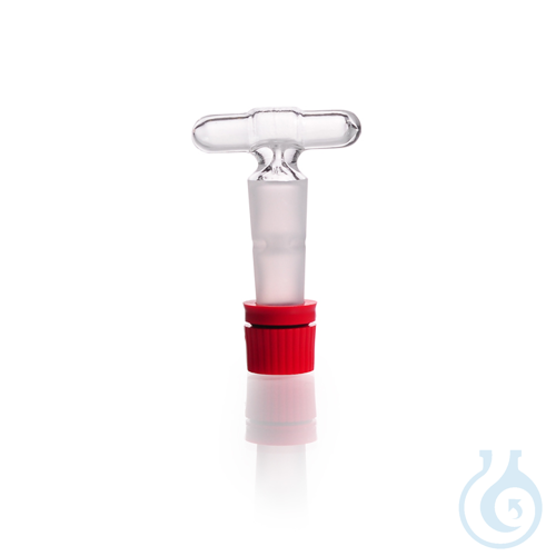 DURAN® Stopcock Key, threaded glass handle, with three part retaining device