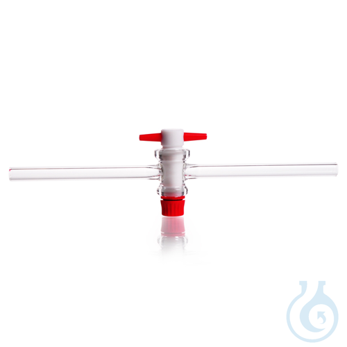 DURAN® Single Way Stopcock, with PTFE key, complete
