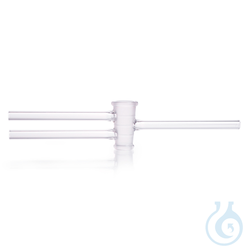 DURAN® Two Way Stopcock, double oblique bore, ground, without key