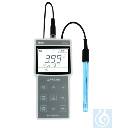 PH400S Portable pH Meter Kit, with GLP Data Management and USB Output