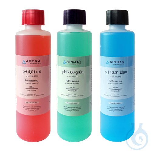 Calibration solution set pH 4.01 / 7.00 / 10.01