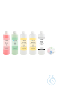 pH/EC Solution Set pH 4.01 / 7.00 + 1.413 / 12.88 mS + 3M KCl + Calbox