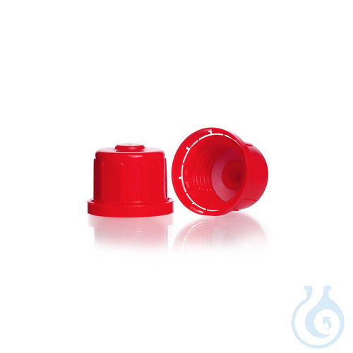 Tamper Evident Screw Cap, vented, narrow, red, for soda-lime screw-top bottles