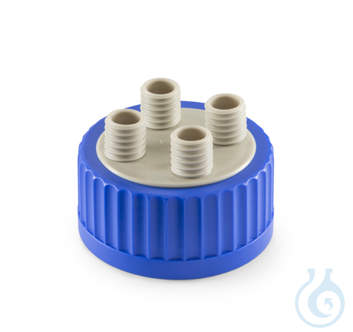 DURAN® GLS 80® Connection Cap System, screw cap, 4 GL 18 ports and O-ring seal