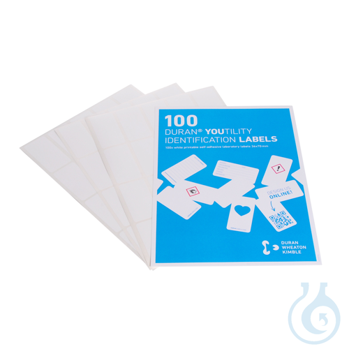 DURAN® YOUTILITY® Laboratory Labels, polyester, white, printable, self-adhesive