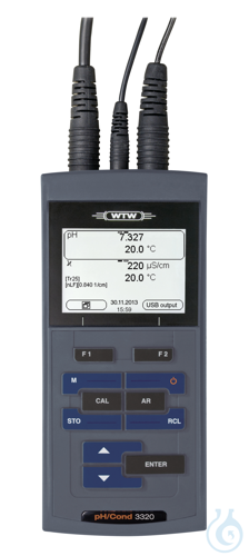 pH/Cond 3320, Professional pH/conductivity meter with 2 inputs (DIN, 8 pin socke