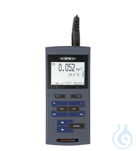 pH/ION 3310, Professionele pH/mV/ISE-meter met DIN-aansluiting, grafisch display met achtergrondverlichting