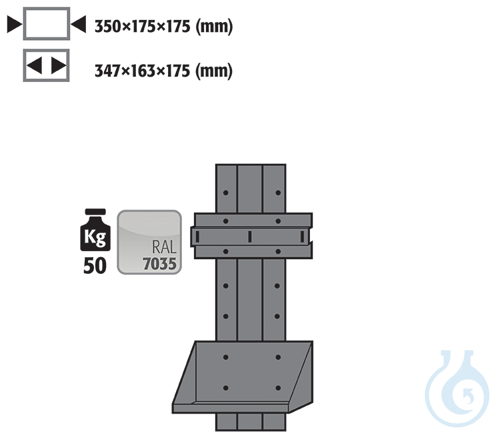 cylinder retainer on the sidewall sh.steel lam. for G90/G30 350x175x175