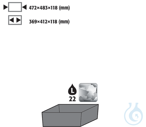 bottom collecting sump sh.steel galv. for CS B1055 472x483x118
