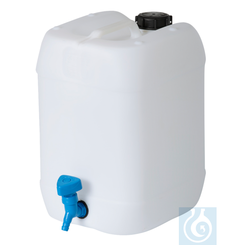 neoChoice Behälter mit eingeschweißtem Hahn, weiß, 10 l