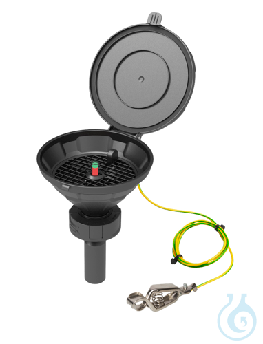 Funnel with lid ''MARCO'', V2.0, S60/61,, conductive, with level control