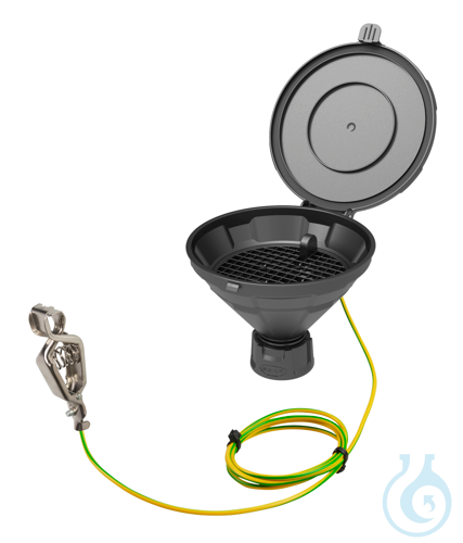 Funnel with lid ''MARCO'', V2.0, GL45, el, Type 2, electrostatic conductive