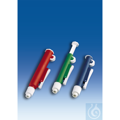 QR pipette pump, PP, red, 25 ml