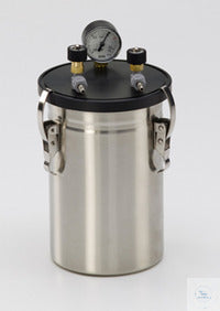 Anaerobic jar ''small'', manometer/valves, 2 liters