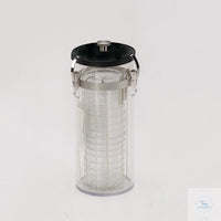 Anaerobic jar ''crystal eco'', with ventilation screw, 3 liters
