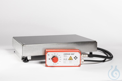 Glass ceramic hotplate with seperate control, 430x430mm, 50...500°C, 4400W