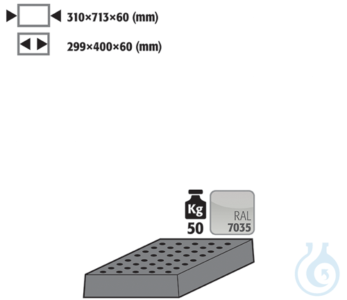 perforated insert for StawaR sh.steel lam. for V90 B450/810 310x713x60
