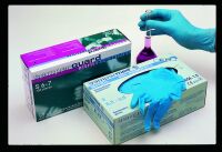 Nitrile gloves blue size M, powder free, structured, Semperguard