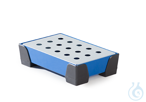 Sump for small containers steel lam. blue PE feet V=5L, 250x400x95