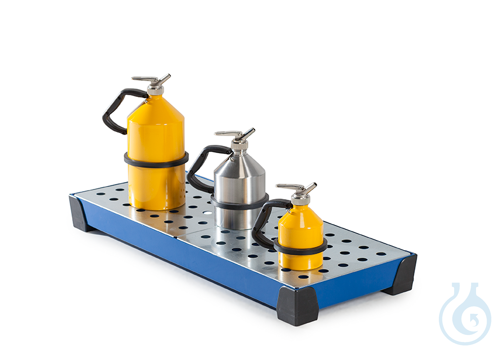 Sump for small containers steel lam. blue PE feet V=20L, 987x400x95