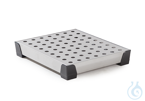 Sump for small containers, stainless steel PE feet V=10L, 500x400x95