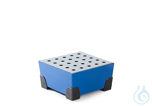 Sump for small containers steel lam. blue PE feet V=20L, 392x392x200